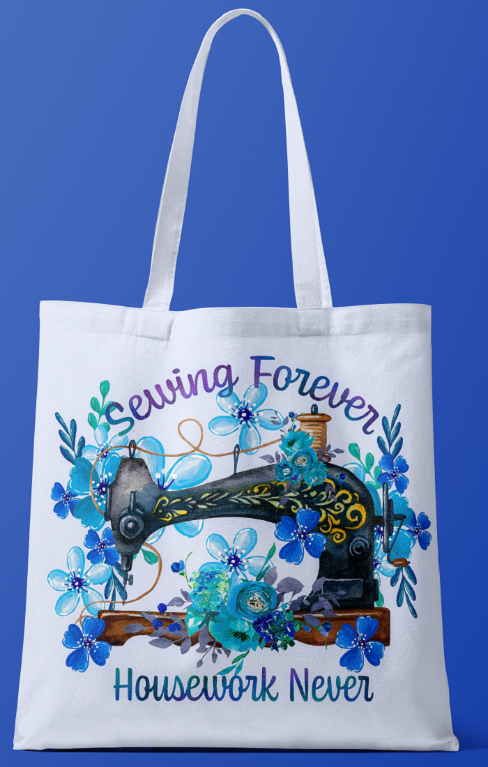 Load image into Gallery viewer, Sewing Forever - Canvas Tote Bag

