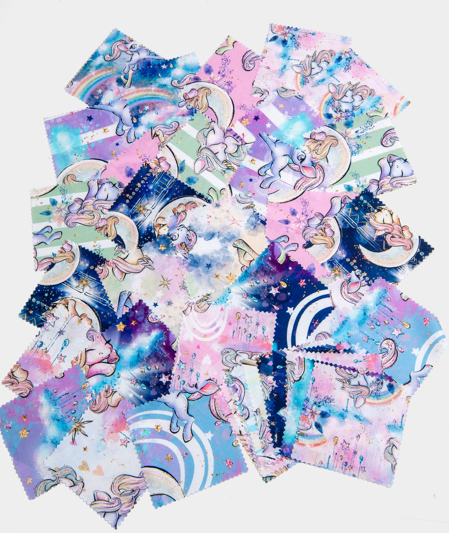 Load image into Gallery viewer, Charm Pack 10&amp;quot; x 10&amp;quot; 40 pieces - Quilting - Lilla Unicorn Fabric
