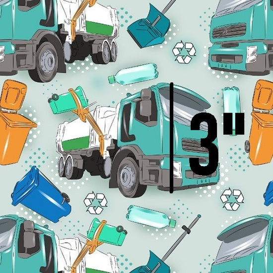 Garbage Truck - Canvas Fabric