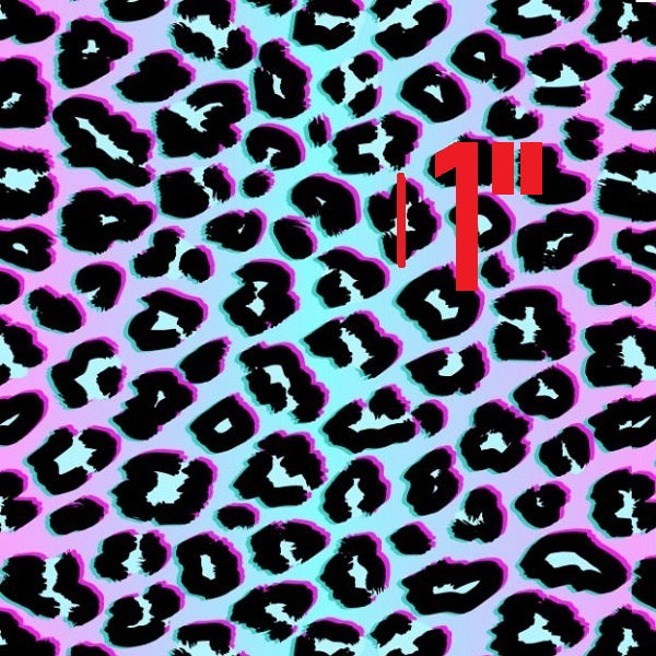 Neon Leopard - Canvas Fabric